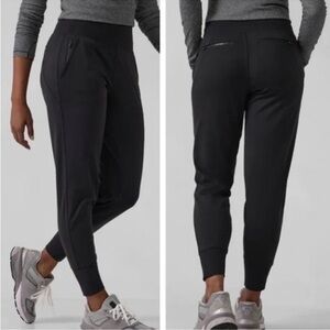 Athleta Black Tapered Track Joggers